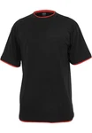 Urban Classics Contrast Tall Tee Schwarz/Rot