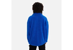 COFI Casuals Winterjacke Oversize Jacke Teddy Blau/Hellblau