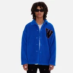 COFI Casuals Winterjacke Oversize Jacke Teddy Blau/Hellblau