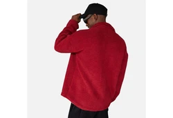 COFI Casuals Winterjacke Oversize Jacke Teddy Dunkelrot/Rot/Schwarz
