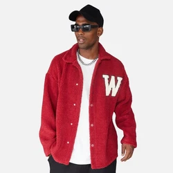 COFI Casuals Winterjacke Oversize Jacke Teddy Dunkelrot/Rot/Schwarz