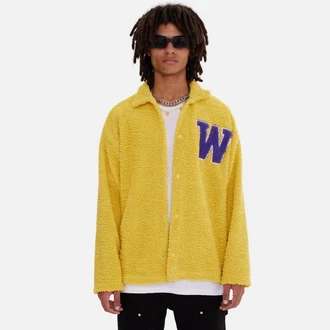 COFI Casuals Winterjacke Oversize Jacke Teddy Gelb