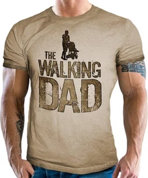 T-Shirt als Geschenk fr Vter im Used Vintage Retro Look - The Walking Dad