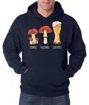 Youth Designz Kapuzenpullover Glckspils Herren Hoodie Dunkelblau/Braun/Grau