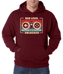 Youth Designz Kapuzenpullover Dad Level Unlocked Hoodie Dunkelrot/Braun/Rot