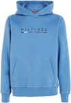 Tommy Hilfiger Hoodie Hilfiger New York Hoody mit Kängurutasche Hellblau/Blau
