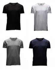 Jack & Jones T-Shirt (4er Pack) Dunkelgrau/Grau/Dunkelblau/Schwarz
