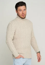 CARISMA Rollkragenpullover CRMUS Beige/Creme/Weiß/Khaki