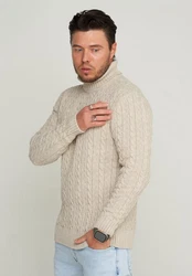 CARISMA Rollkragenpullover CRMUS Beige/Creme/Weiß/Khaki