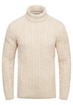 CARISMA Rollkragenpullover CRMUS Beige/Creme/Weiß/Khaki