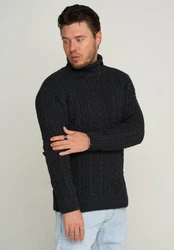 CARISMA Rollkragenpullover CRMUS Dunkelgrau/Dunkelblau/Grau/Schwarz