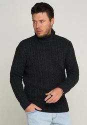 CARISMA Rollkragenpullover CRMUS Dunkelgrau/Dunkelblau/Grau/Schwarz