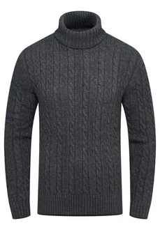 CARISMA Rollkragenpullover CRMUS Dunkelgrau/Dunkelblau/Grau/Schwarz