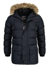 Geographical Norway Steppjacke Herren Outdoor Parka Dunkelblau