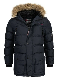 Geographical Norway Steppjacke Herren Outdoor Parka Dunkelblau