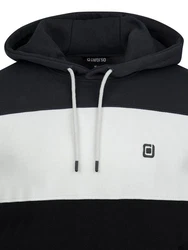 riverso Herren Kapuzenpullover RIVRemo RIVJamie Hoodie Sweatshirt Creme/Schwarz/Weiß