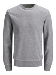 Jack & Jones Sweatshirt JJEBASIC Grau/Hellgrau/Dunkelgrau