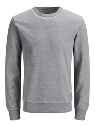 Jack & Jones Sweatshirt JJEBASIC Grau/Hellgrau/Dunkelgrau