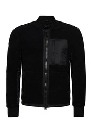 Steppjacke Herren Jacke VINTAGE SHERPA ZIP THRU Jet Black Schwarz