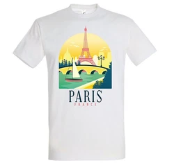 Youth Designz T-Shirt Paris Frankreich Frontprint Grün