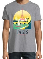 Youth Designz T-Shirt Paris Frankreich Frontprint Grün