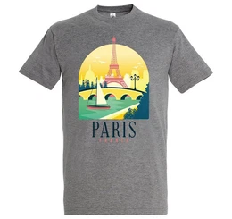 T-Shirt Paris Frankreich Herren Shirt mit modischem Frontprint