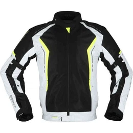 Motorradjacke Khao Air Textiljacke schwarz / hellgrau / gelb
