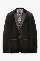 Sakko Slim Fit Blazer aus Samt (1-tlg)