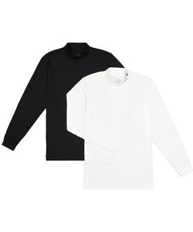 RAGMAN Stehkragenshirt Weiß/Schwarz/Dunkelblau RAGMAN Stehkragenshirt Weiß/Schwarz/Dunkelblau