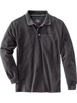 Jan Vanderstorm Langarm-Poloshirt ELLIS Dunkelgrau/Rot/Grau/Hellgrau