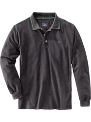 Jan Vanderstorm Langarm-Poloshirt ELLIS Dunkelgrau/Rot/Grau/Hellgrau