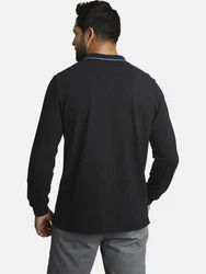 Jan Vanderstorm Langarm-Poloshirt ELLIS Rot/Schwarz/Hellblau