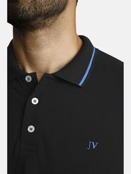 Jan Vanderstorm Langarm-Poloshirt ELLIS Rot/Schwarz/Hellblau