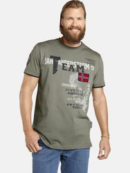 Jan Vanderstorm T-Shirt SLVE Dunkelgrün/Khaki