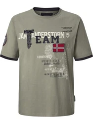 Jan Vanderstorm T-Shirt SLVE Dunkelgrün/Khaki