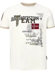 Jan Vanderstorm T-Shirt SLVE Creme/Schwarz/Khaki/Grau