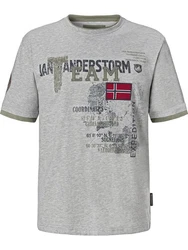 Jan Vanderstorm T-Shirt SLVE Grau/Gelb/Hellgrau/Dunkelgrün