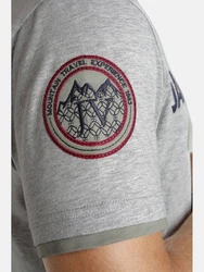 Jan Vanderstorm T-Shirt SLVE Grau/Gelb/Hellgrau/Dunkelgrün