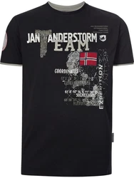 Jan Vanderstorm T-Shirt SLVE Schwarz/Dunkelgrau