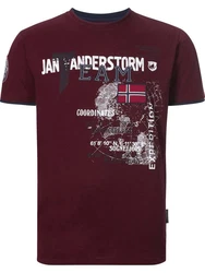 Jan Vanderstorm T-Shirt SLVE Bordeaux/Dunkelrot/Rot