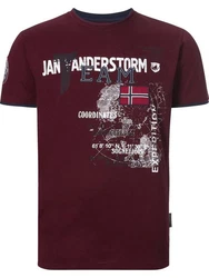 Jan Vanderstorm T-Shirt SLVE Bordeaux/Dunkelrot/Rot