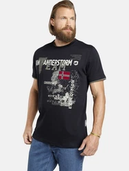 Jan Vanderstorm T-Shirt SLVE Dunkelblau/Schwarz/Blau