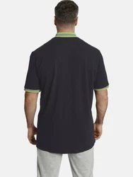 Charles Colby Poloshirt EARL PAT Dunkelgrün/Dunkelblau/Gelb