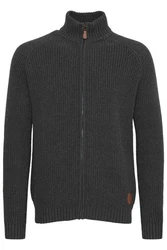 !Solid Strickjacke SDXenos Cardigan mit Troyerkragen Dunkelgrau/Grau/Schwarz