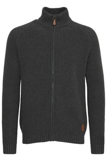 !Solid Strickjacke SDXenos Cardigan mit Troyerkragen Dunkelgrau/Grau/Schwarz