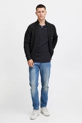!Solid Strickjacke SDXenos Cardigan mit Troyerkragen Schwarz/Dunkelgrau/Grau