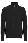 !Solid Strickjacke SDXenos Cardigan mit Troyerkragen Schwarz/Dunkelgrau/Grau