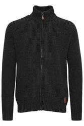 !Solid Strickjacke SDXenos Cardigan mit Troyerkragen Schwarz/Dunkelgrau/Grau