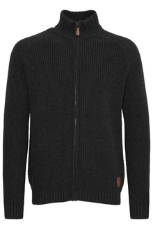 !Solid Strickjacke SDXenos Cardigan mit Troyerkragen Schwarz/Dunkelgrau/Grau