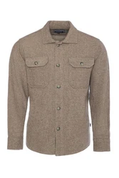 CARISMA Langarmhemd Hemdjacke Beige/Braun/Grau